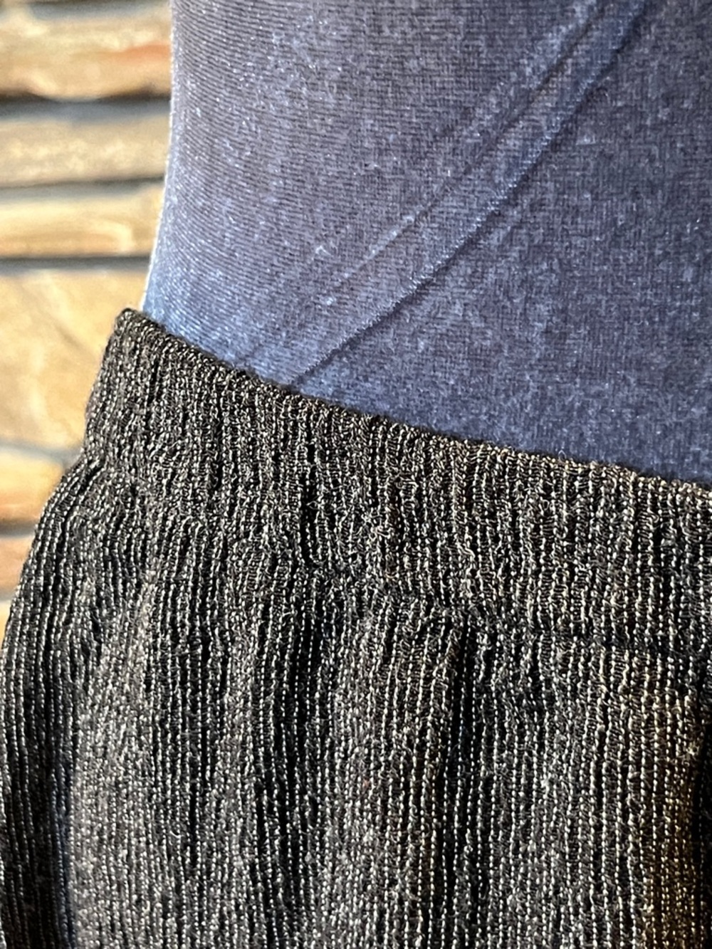 Vintage Eileen Fisher Dark Charcoal Long Sleeve Wool Blend Skirt Set - Picture 10 of 10